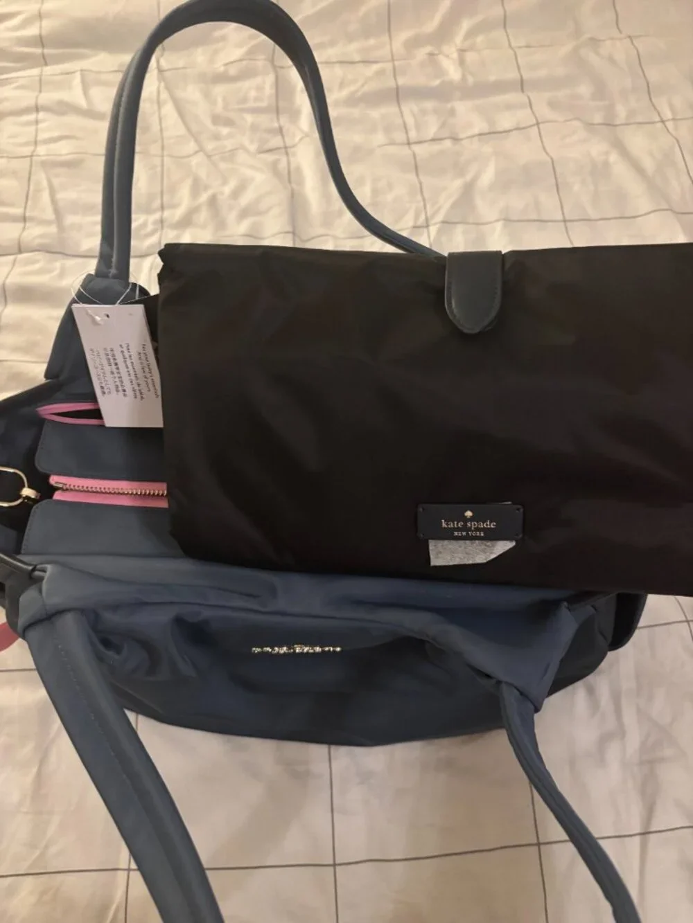 Kate Spade Chelsea Nylon Baby Bag (Blue)